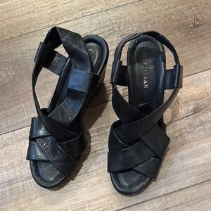 Cole Haan Women's Black Crisscross Sandals